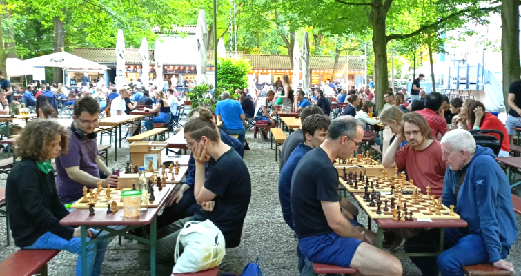 Training im Biergarten