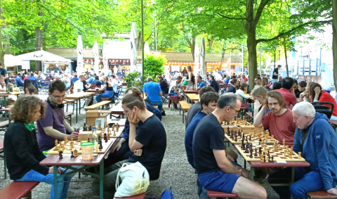 Training im Biergarten